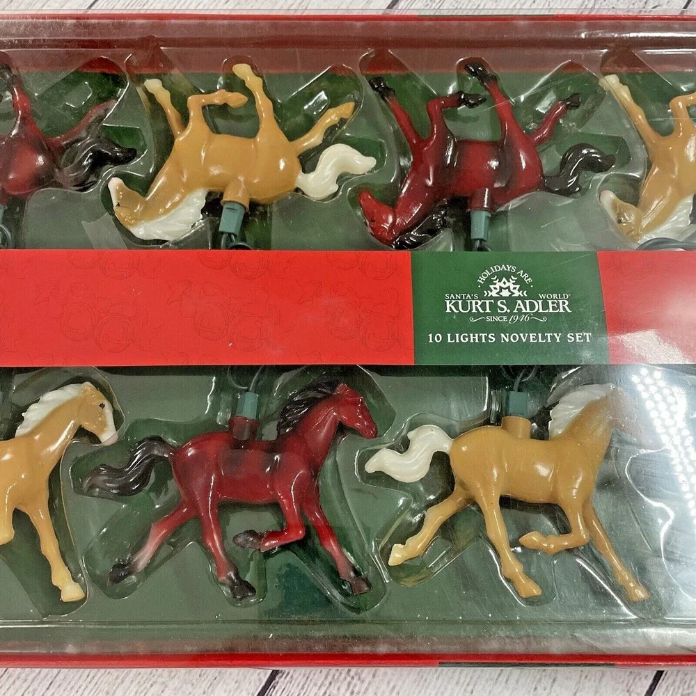 Kurt Adler UL 10-Light Running Horse Light Set